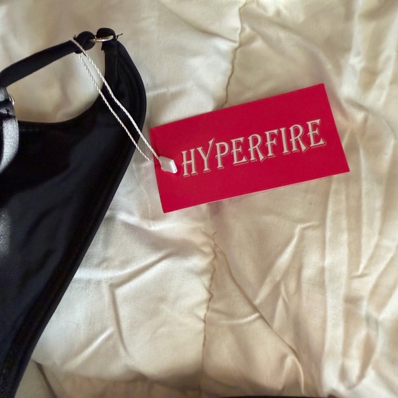 Black Plunge One-Piece Swimsuit - Picture 3 of 4